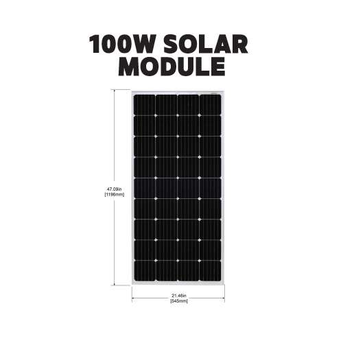 Go Power! 100 Watt / 5.43 Amp Monocrystalline Solar Module 12V