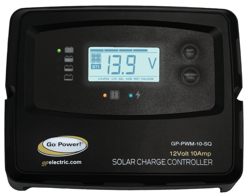 Go Power! 10 Amp PWM Digital Solar Controller 12V - Surface Mount